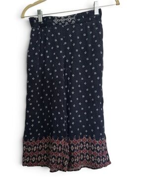 Pull&Bear Boho Wide-Leg Pants Cropped